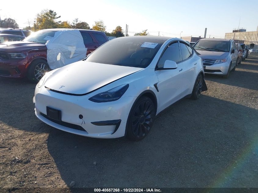 2021 Tesla Model Y Performance Dual Motor All-Wheel Drive VIN: 5YJYGDEF1MF209421 Lot: 40557268