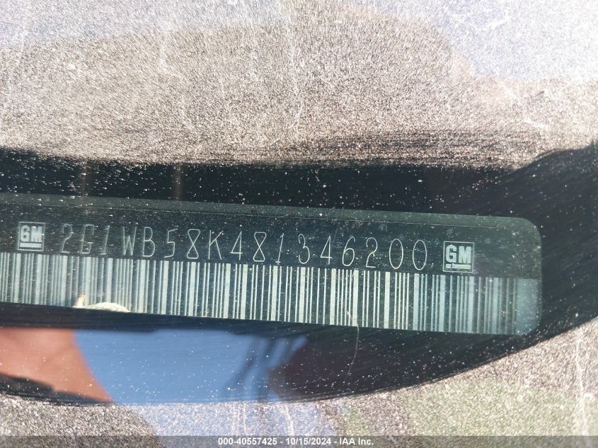 2008 Chevrolet Impala Ls VIN: 2G1WB58K481346200 Lot: 40557425