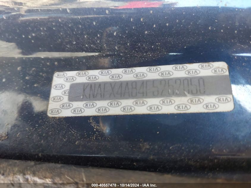 2015 Kia Forte Ex VIN: KNAFX4A84F5262050 Lot: 40557478