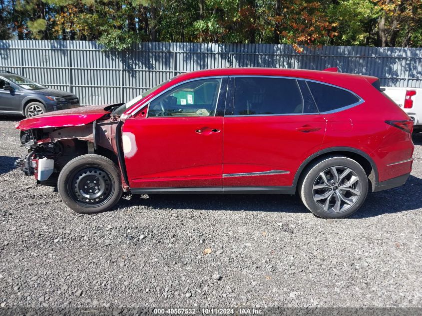 2022 Acura Mdx Technology Package VIN: 5J8YE1H49NL043941 Lot: 40557532