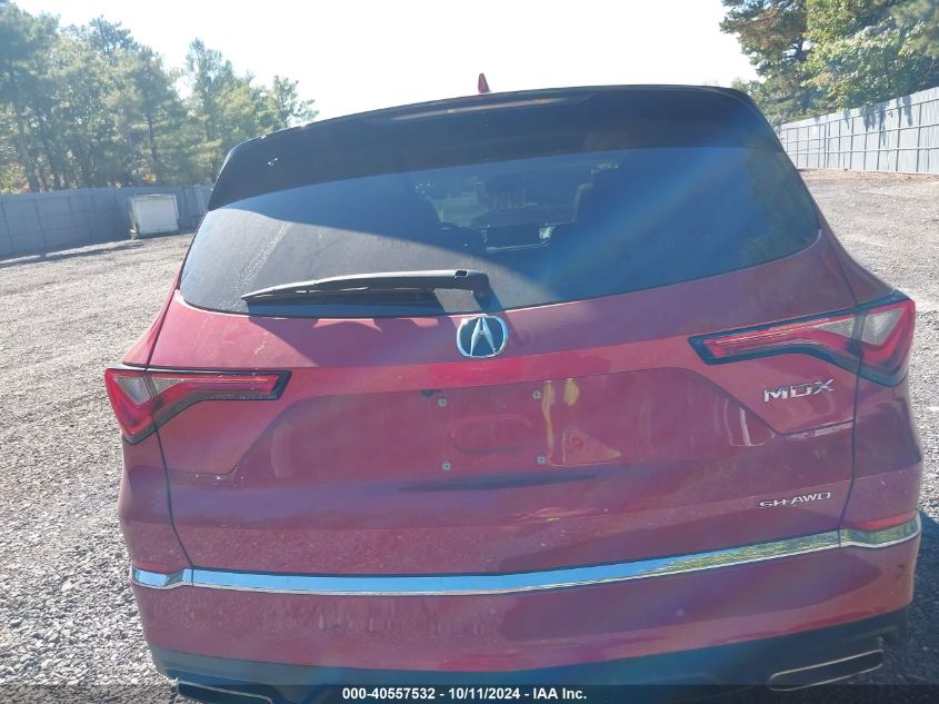 2022 Acura Mdx Technology Package VIN: 5J8YE1H49NL043941 Lot: 40557532