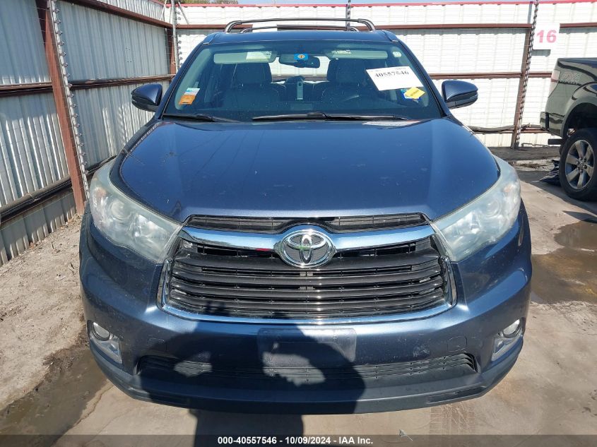 5TDYKRFHXFS065975 2015 Toyota Highlander Limited V6