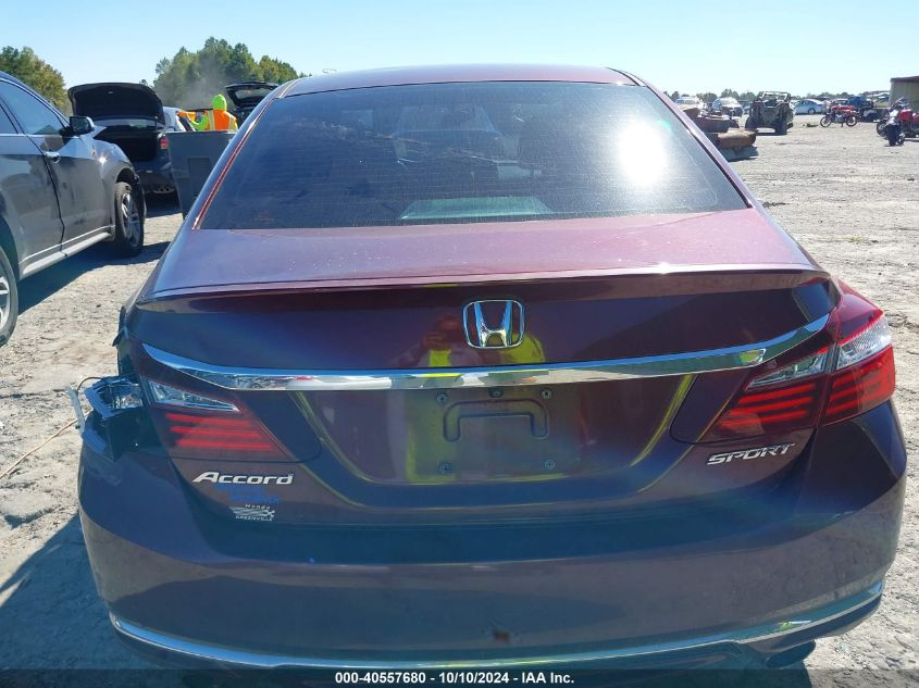 1HGCR2F56GA158205 2016 Honda Accord Sport