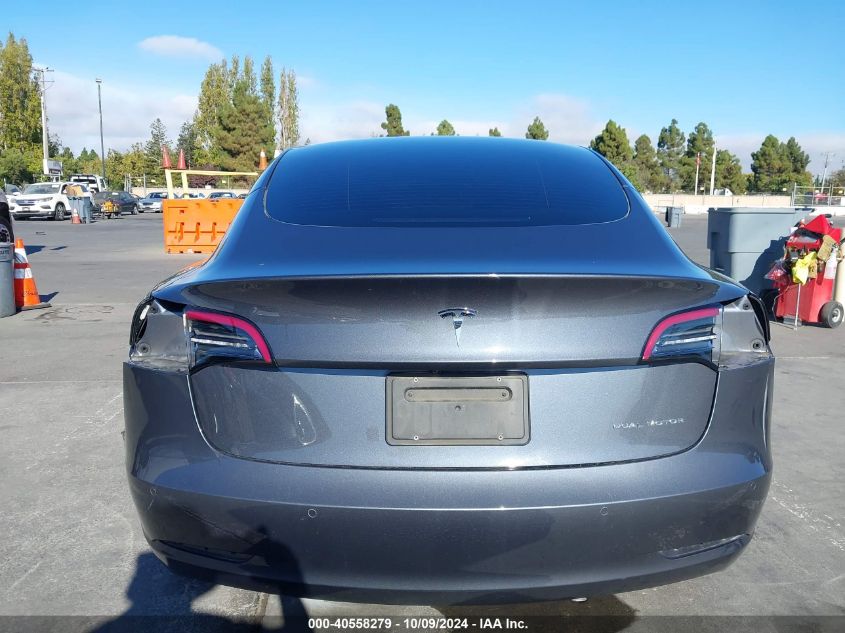 2022 Tesla Model 3 Long Range Dual Motor All-Wheel Drive VIN: 5YJ3E1EBXNF245864 Lot: 40558279