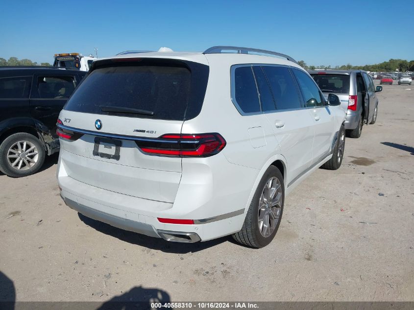 2024 BMW X7 xDrive40I VIN: 5UX23EM04R9T93287 Lot: 40558310