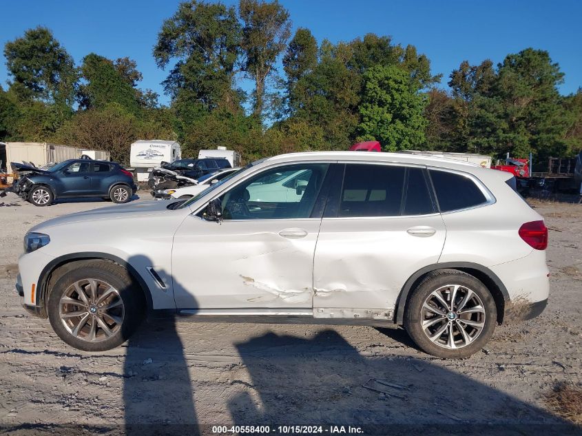 2019 BMW X3 Sdrive30I VIN: 5UXTR7C54KLR52440 Lot: 40558400