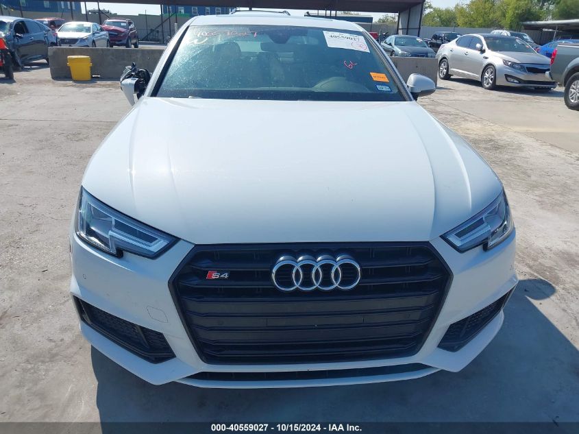 2018 Audi S4 3.0T Premium Plus VIN: WAUB4AF43JA172500 Lot: 40559027