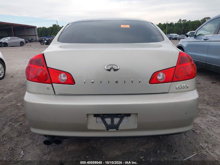 2006 Infiniti G35X VIN: JNKCV51F36M611008 Lot: 40559048