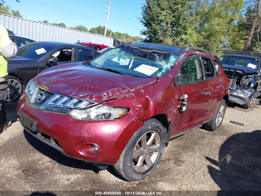 2010 Nissan Murano Sl VIN: JN8AZ1MW6AW135033 Lot: 40559580