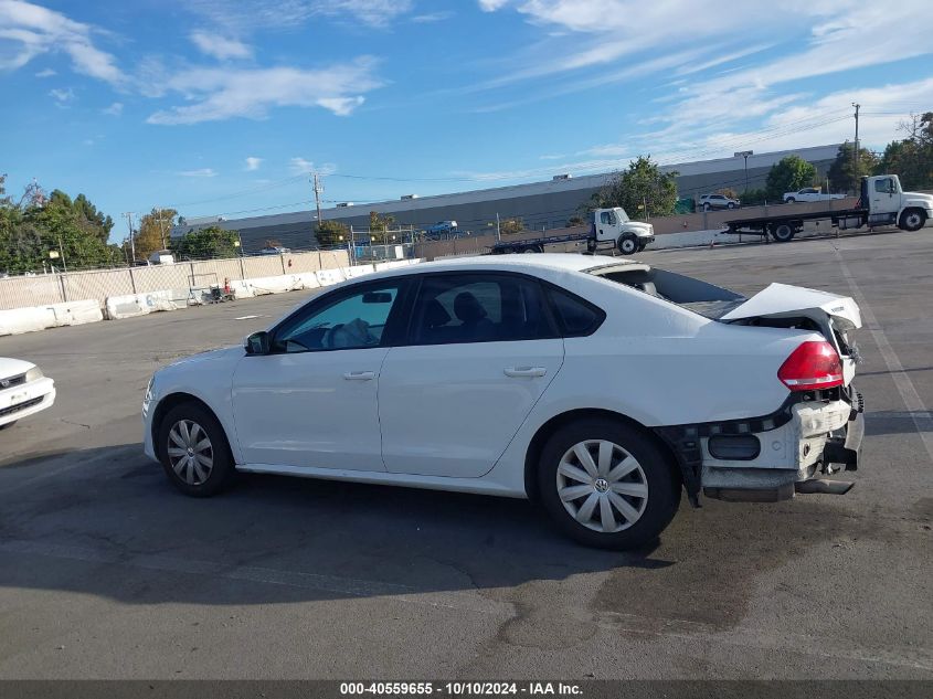 2013 Volkswagen Passat 2.5L S VIN: 1VWAP7A37DC044466 Lot: 40559655