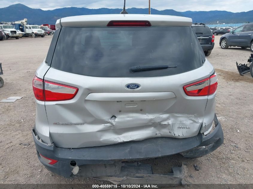 2020 Ford Ecosport S VIN: MAJ6S3FLXLC383249 Lot: 40559715