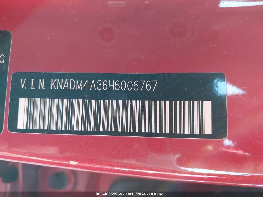 KNADM4A36H6006767 2017 Kia Rio Lx