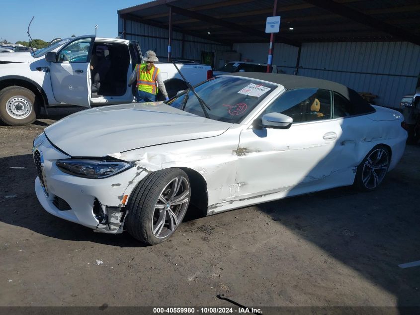 2022 BMW 430I VIN: WBA23AT04NCK98153 Lot: 40559980