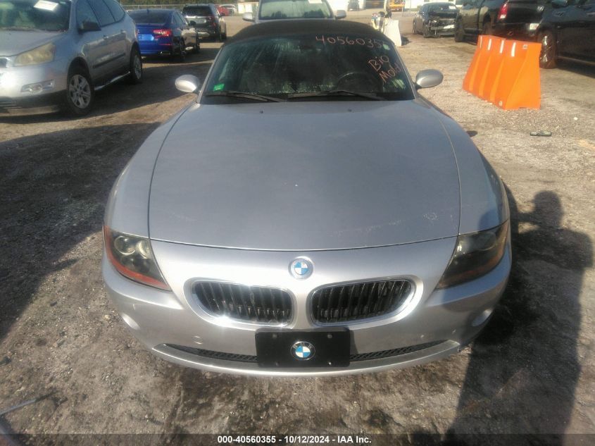 2003 BMW Z4 2.5 VIN: 4USBT334X3LS42081 Lot: 40560355