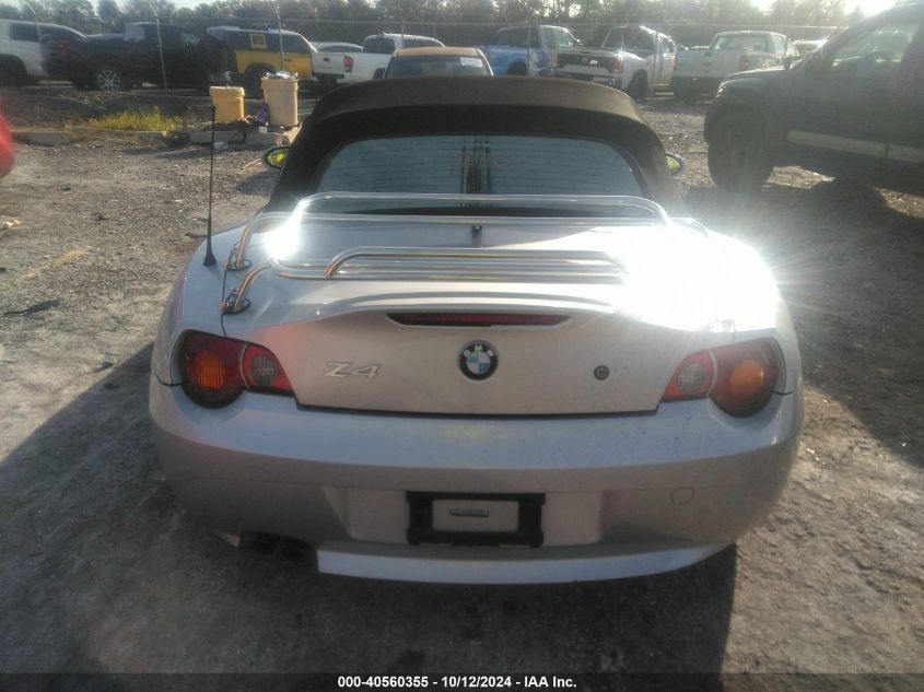 2003 BMW Z4 2.5 VIN: 4USBT334X3LS42081 Lot: 40560355