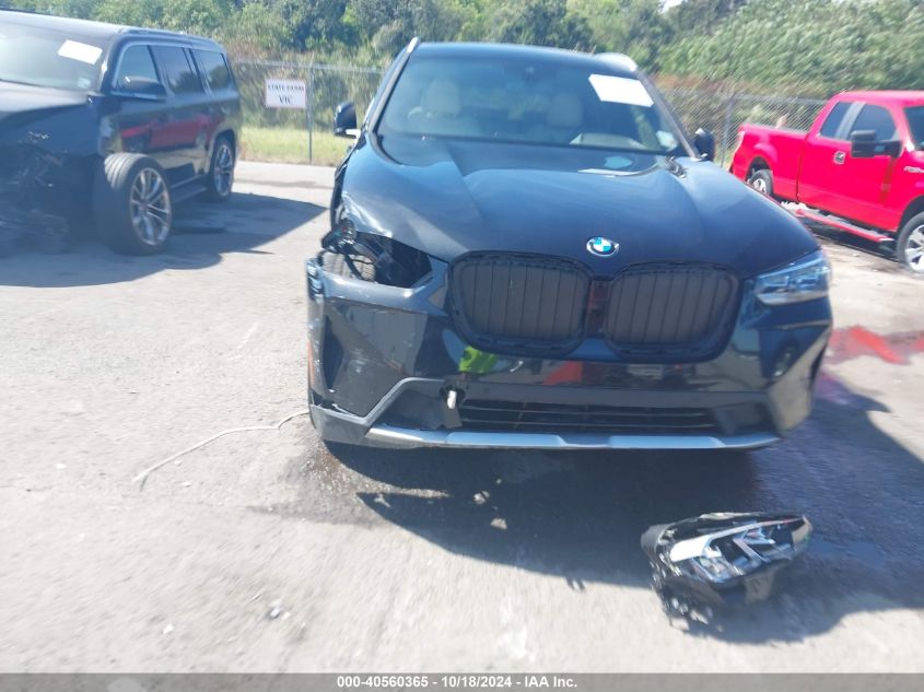 2022 BMW X3 Sdrive30I VIN: 5UX43DP08N9K63036 Lot: 40560365