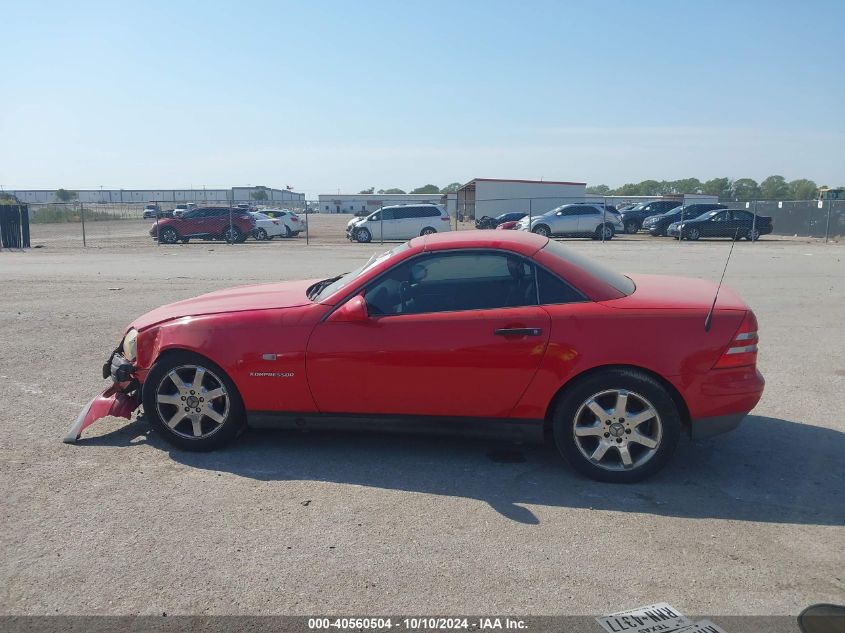 1999 Mercedes-Benz Slk 230 Kompressor VIN: WDBKK47F0XF127504 Lot: 40560504