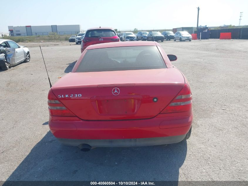 1999 Mercedes-Benz Slk 230 Kompressor VIN: WDBKK47F0XF127504 Lot: 40560504