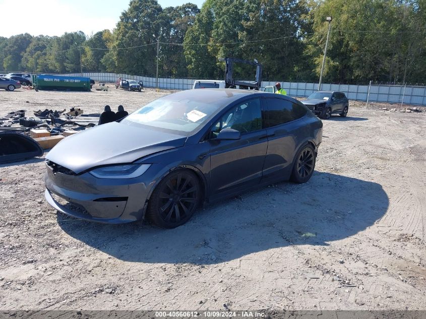 VIN 7SAXCBE69NF355985 2022 TESLA MODEL X no.2