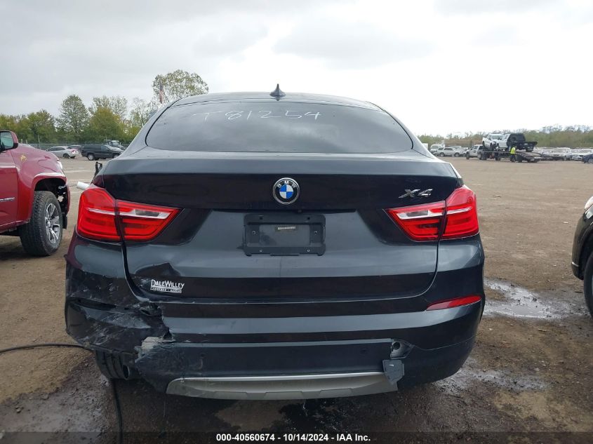 2018 BMW X4 xDrive28I VIN: 5UXXW3C57J0T81254 Lot: 40560674