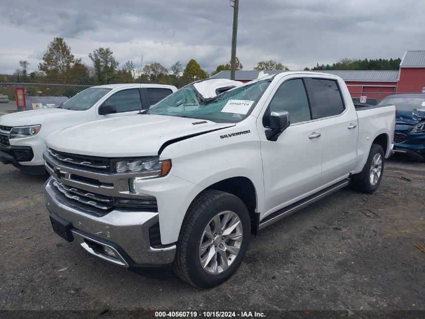 VIN 3GCUYGET7MG187714 2021 CHEVROLET SILVERADO 1500 4WD  SHORT BED LTZ