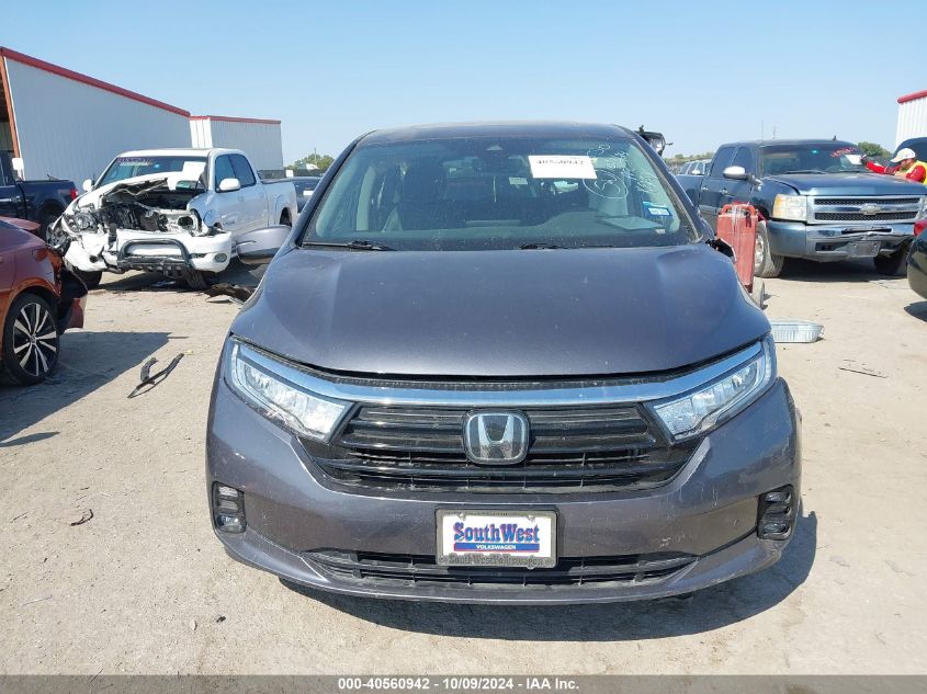 2022 Honda Odyssey Elite VIN: 5FNRL6H90NB056789 Lot: 40560942