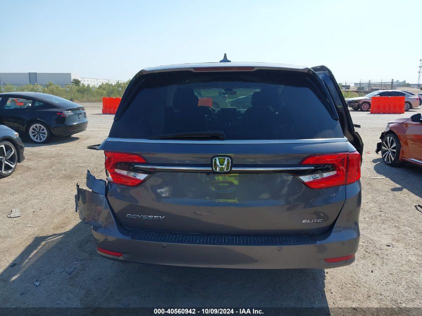 2022 Honda Odyssey Elite VIN: 5FNRL6H90NB056789 Lot: 40560942