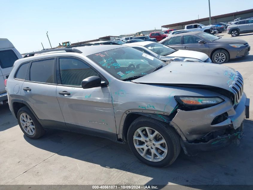 2016 Jeep Cherokee Sport VIN: 1C4PJLAB6GW336806 Lot: 40561071