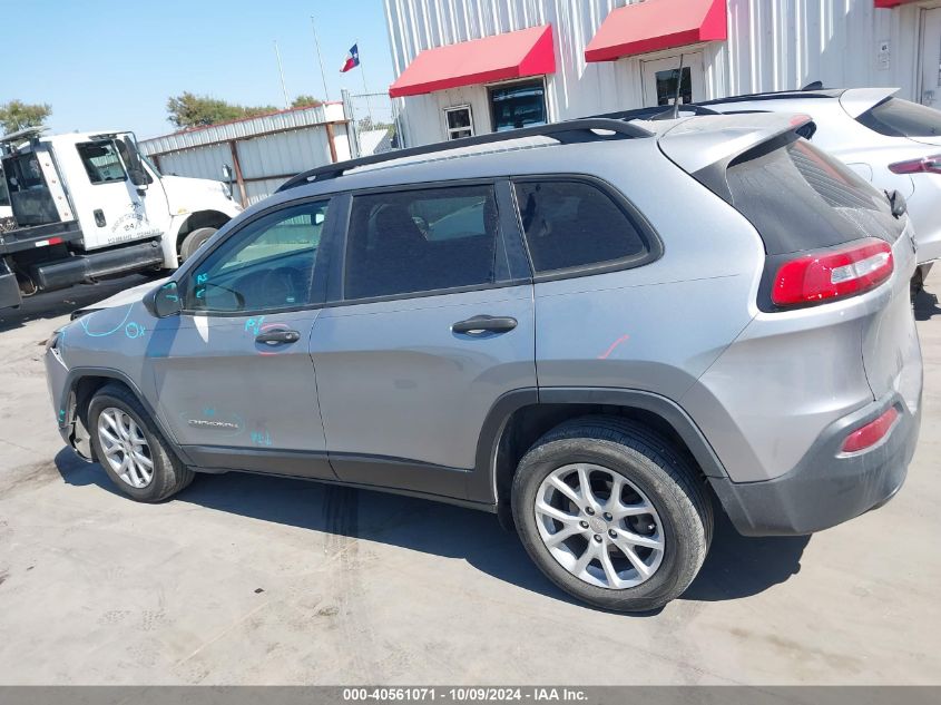 2016 Jeep Cherokee Sport VIN: 1C4PJLAB6GW336806 Lot: 40561071