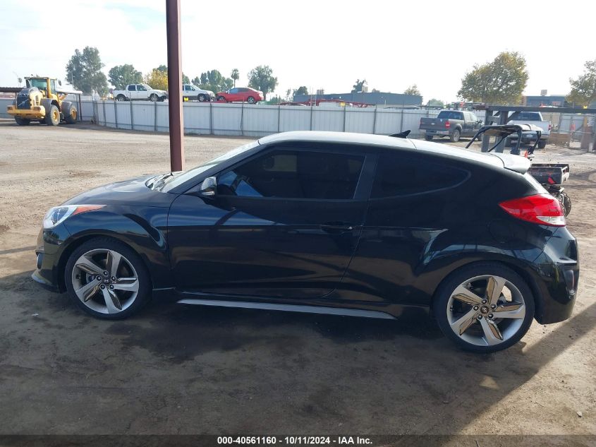 2013 Hyundai Veloster Turbo W/Black VIN: KMHTC6AE7DU108112 Lot: 40561160