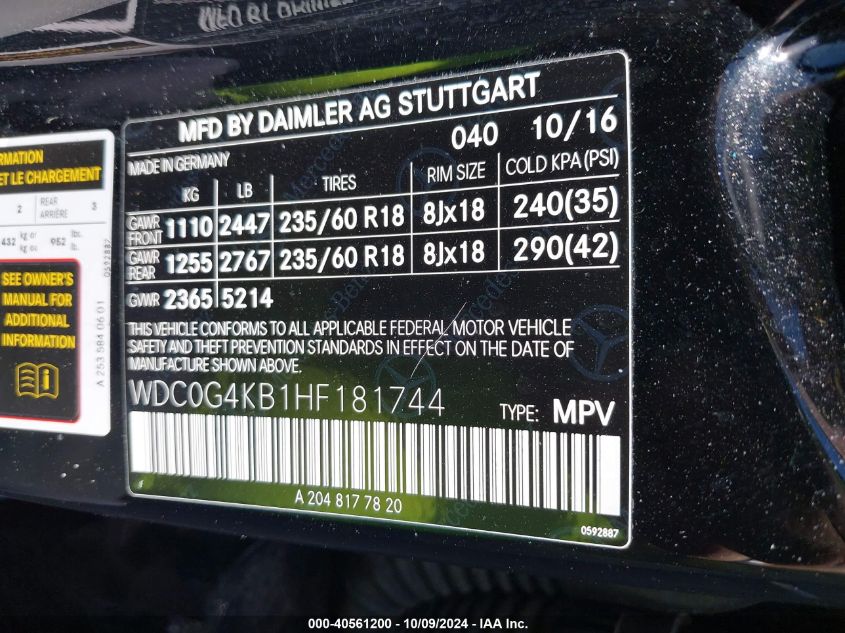 VIN WDC0G4KB1HF181744 2017 Mercedes-Benz GLC 300, 4... no.9