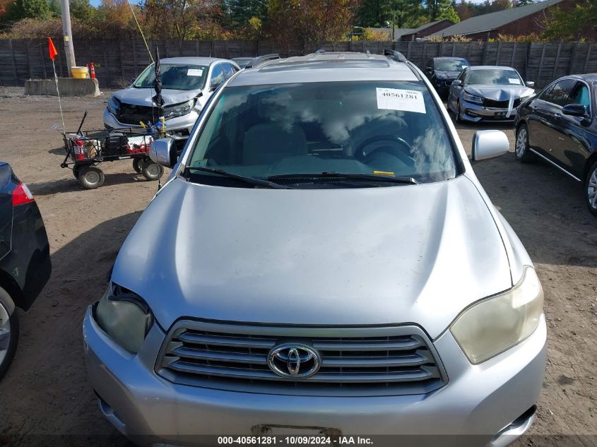 2008 Toyota Highlander VIN: JTEES41A582099621 Lot: 40561281