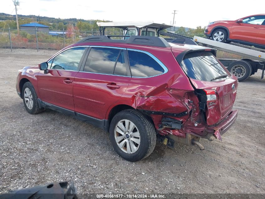 2016 Subaru Outback 2.5I Premium VIN: 4S4BSACC4G3266723 Lot: 40561577