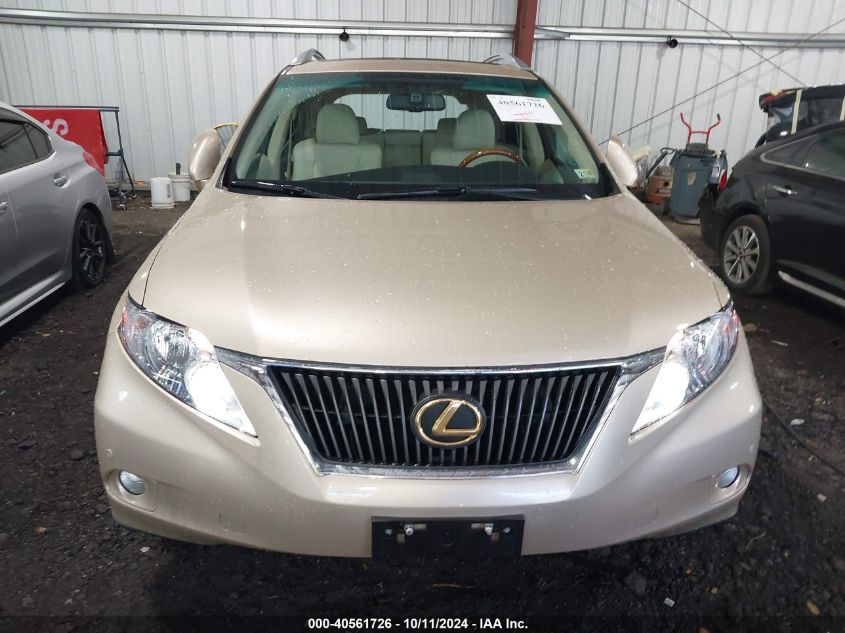 2010 Lexus Rx 350 VIN: 2T2BK1BA1AC038936 Lot: 40561726