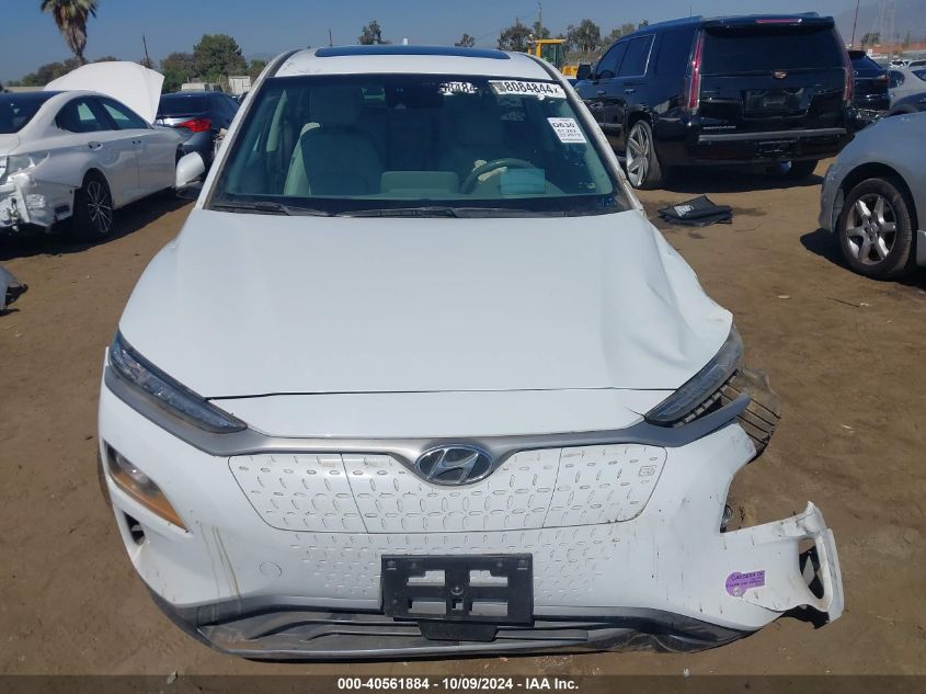 2019 Hyundai Kona Ev Ultimate VIN: KM8K53AG6KU037892 Lot: 40561884