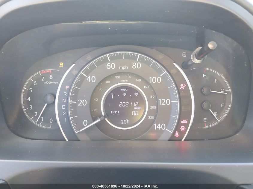 2013 Honda Cr-V Ex-L VIN: 2HKRM3H72DH504699 Lot: 40561896