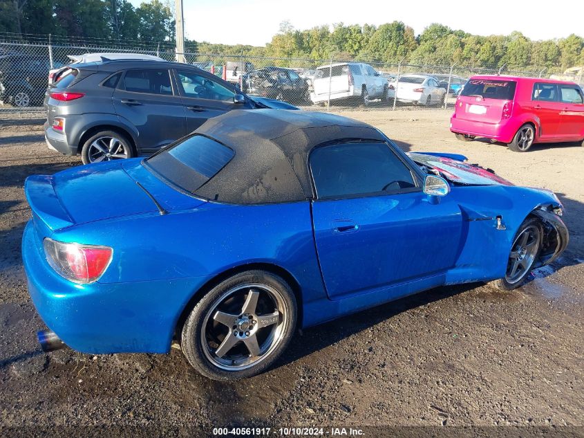 2002 Honda S2000 VIN: JHMAP11402T006114 Lot: 40561917