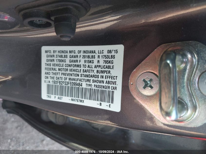 19XFB2F53FE099464 2015 Honda Civic Lx