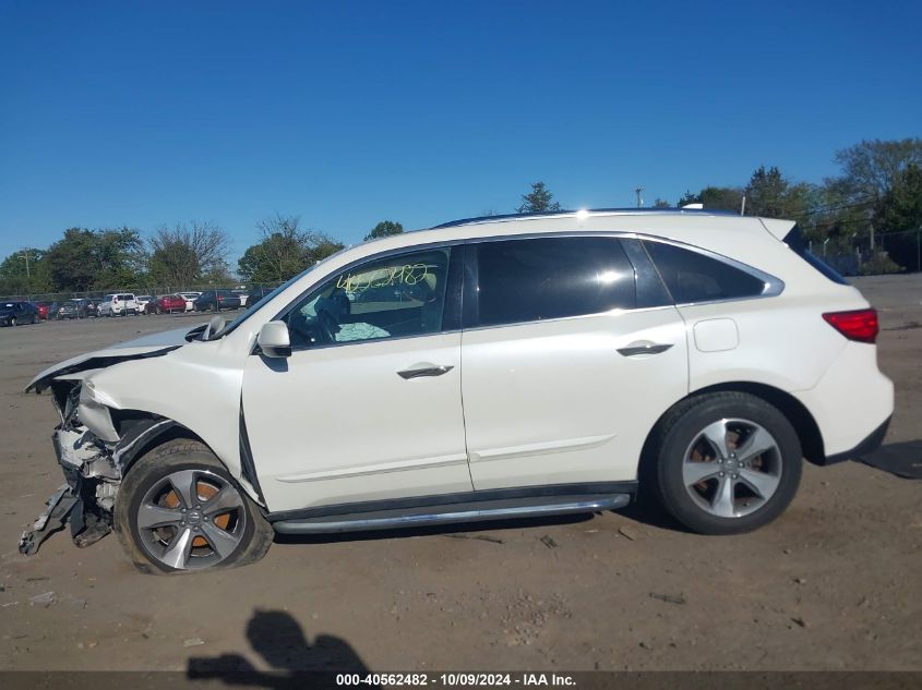 2016 Acura Mdx Acurawatch Plus Package VIN: 5FRYD4H23GB026428 Lot: 40562482