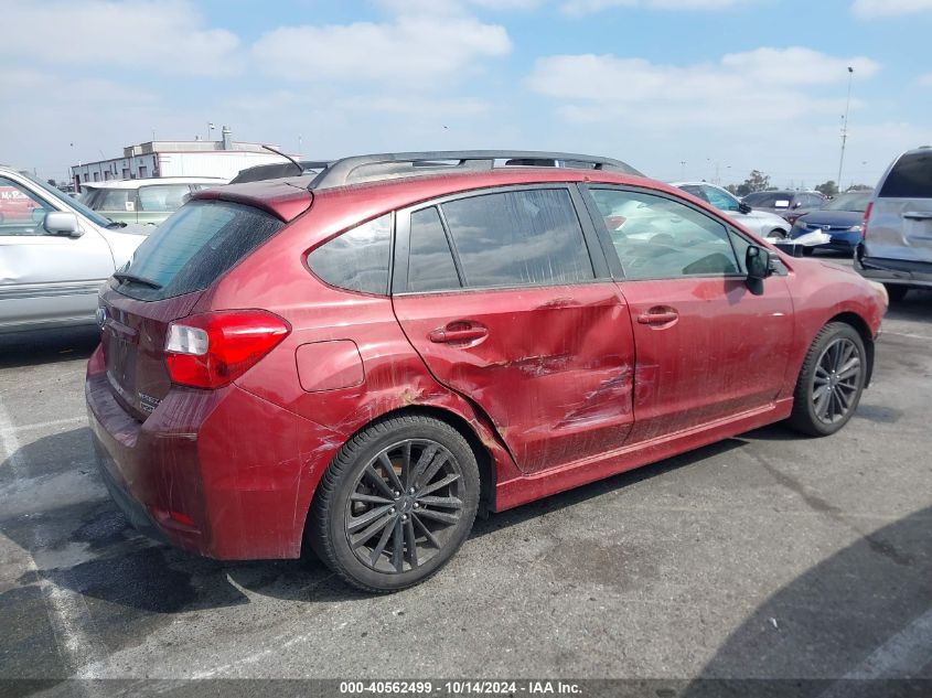 2016 Subaru Impreza 2.0I Sport Premium VIN: JF1GPAP6XG9320321 Lot: 40562499