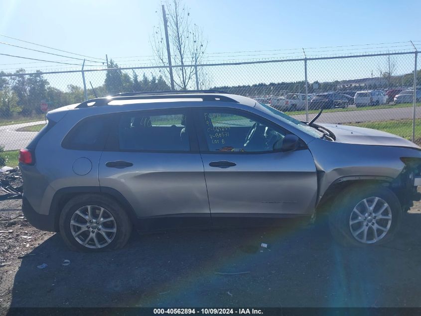 2016 Jeep Cherokee Sport VIN: 1C4PJMAB8GW130831 Lot: 40562894