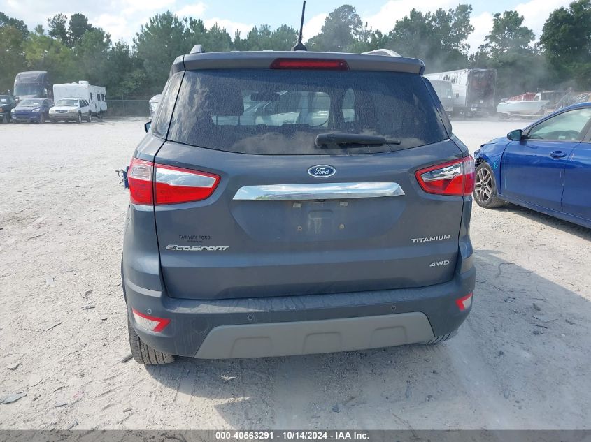 2019 Ford Ecosport Titanium VIN: MAJ6S3KL2KC293839 Lot: 40563291