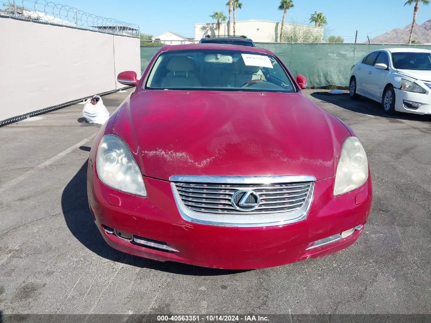 2006 Lexus Sc 430 VIN: JTHFN48Y669001220 Lot: 40563351