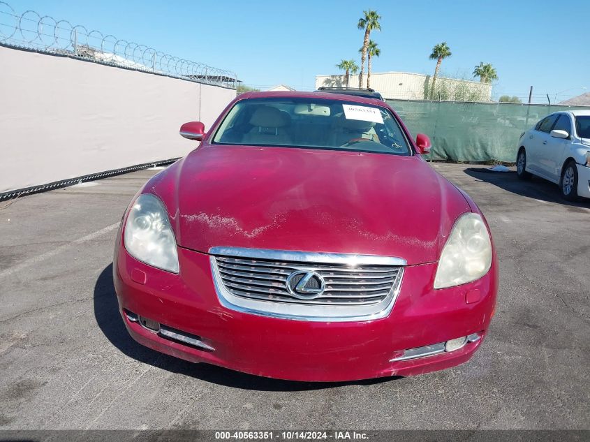 2006 Lexus Sc 430 VIN: JTHFN48Y669001220 Lot: 40563351