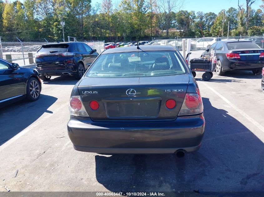 2003 Lexus Is 300 Base W/5-Speed Manual VIN: JTHBD192130079284 Lot: 40563447