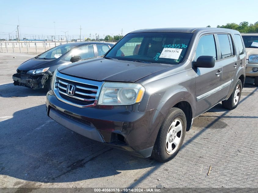 2012 Honda Pilot Lx VIN: 5FNYF3H22CB026324 Lot: 40563576