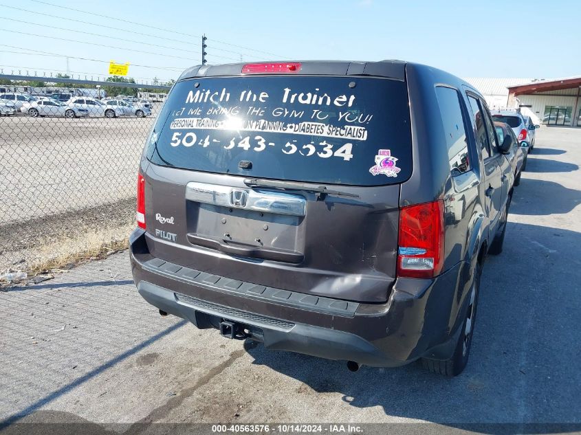 2012 Honda Pilot Lx VIN: 5FNYF3H22CB026324 Lot: 40563576