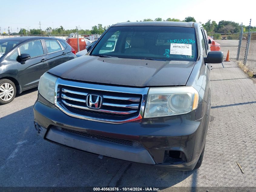 2012 Honda Pilot Lx VIN: 5FNYF3H22CB026324 Lot: 40563576