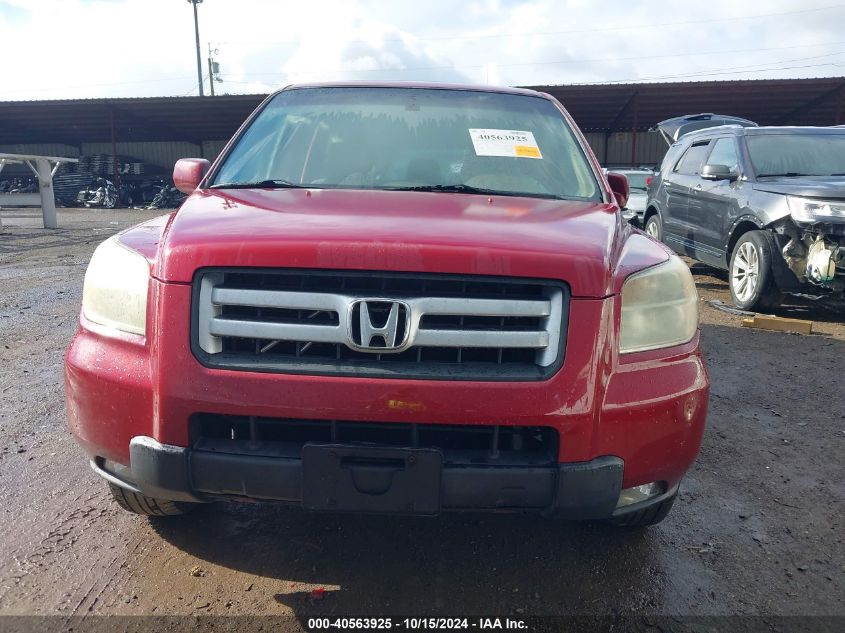 2006 Honda Pilot Ex-L VIN: 5FNYF18596B025156 Lot: 40563925