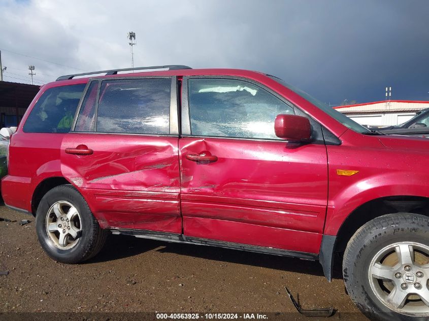 2006 Honda Pilot Ex-L VIN: 5FNYF18596B025156 Lot: 40563925